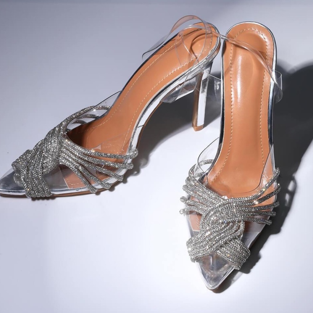 💎Lumi Crystal Embellished Sandals In Silver